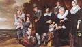 Grupo familiar en un paisaje 1648 retrato del Siglo de Oro holandés Frans Hals